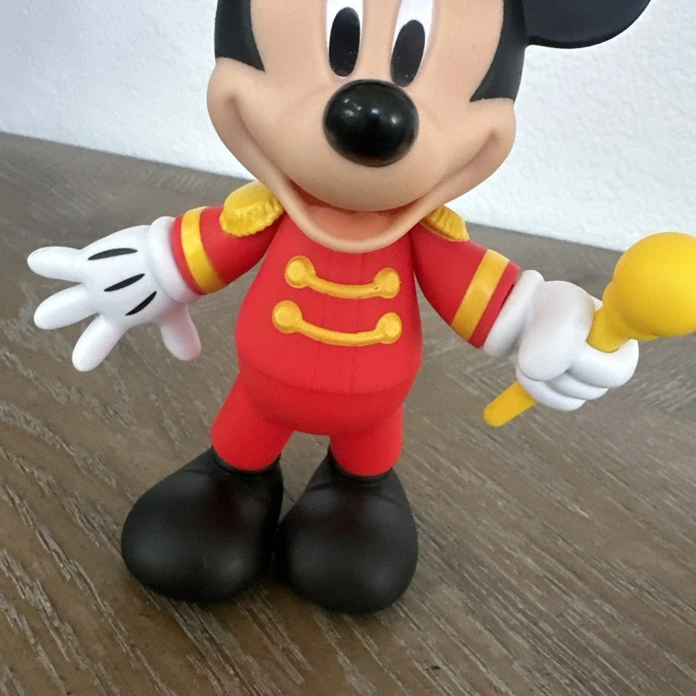 Disney Mickey Mouse 90th Anniversary Posable Figure Bandleader Red Uniform